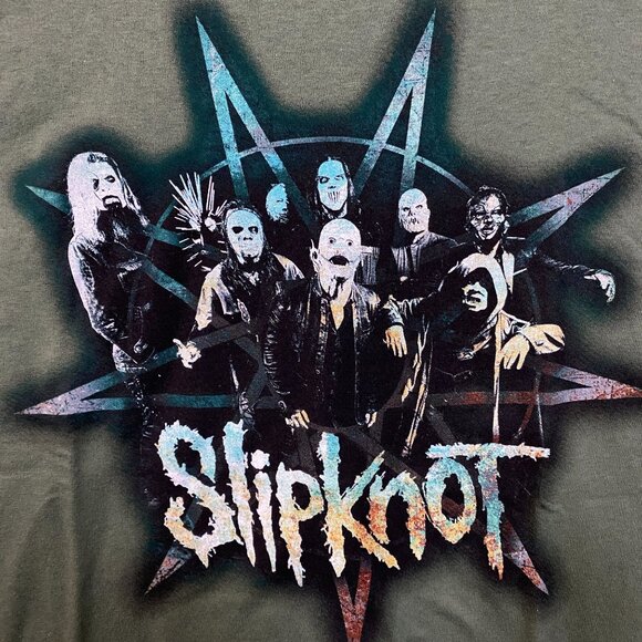Slipknot Group Star Olive T-Shirt 3XL - Picture 2 of 5